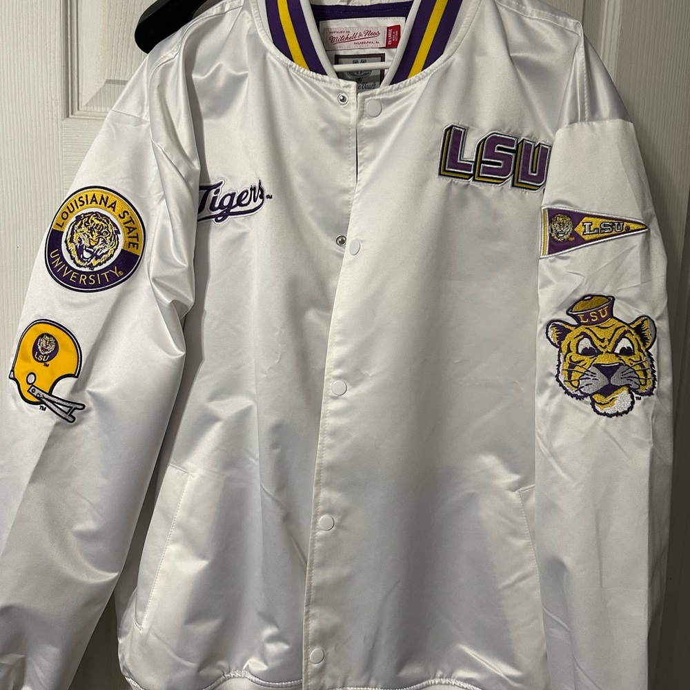 Mitchell & Ness Purple and White Jacket